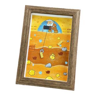 黄金矿工自由diy相框摆件七夕礼物送人卧室床头柜趣味装饰画高级