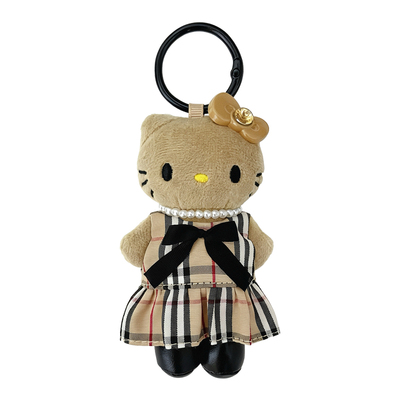 迷你HelloKitty黑皮格子裙挂件
