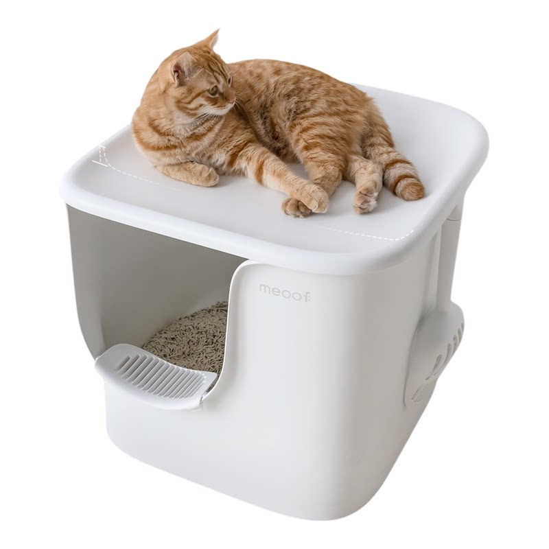 meoof 觅凹大豪斯猫砂盆半封闭式超大号巨型加深防带砂外溅猫厕所