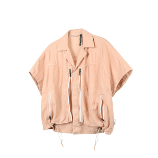 「讶梦」箱型短袖衬衫诺曼底亚麻薯莨染J67-SM「侵蚀装备」