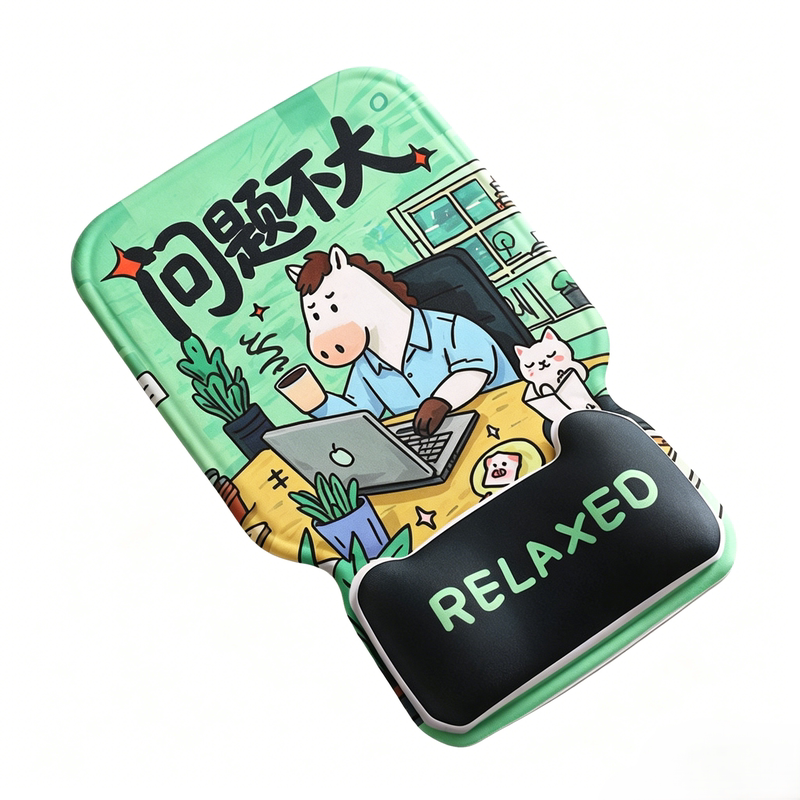 可爱牛马创意加厚鼠标垫护腕办公
