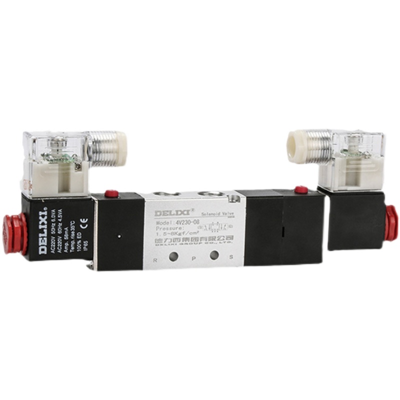 德力西三位五通电磁气动阀4V230-08双电控控制换向阀4V330-C/P/E