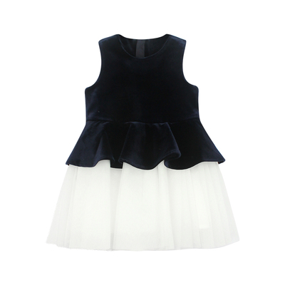 utouto冬季丝绒网纱公主裙