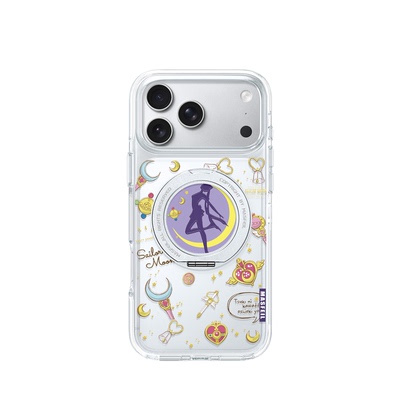 MASFEIL× 美少女变身适用iPhone17Promax手机壳新款ip15磁吸带支架Go8苹果16Pro保护套支点透明高级13pm超薄