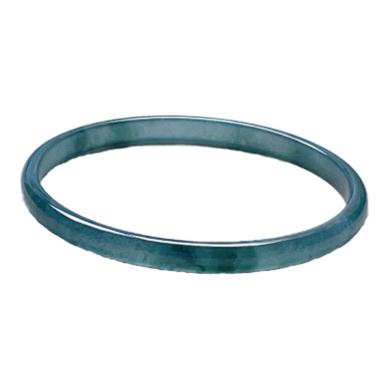 A货翡翠冰蓝绿飘花细手镯天然老坑玉晴水叮当镯小巧秀气款玉镯圆