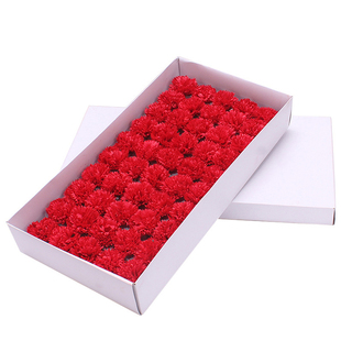 白色康乃馨香皂花花头KT猫材料肥皂花花店情人节包花束装饰仿真花