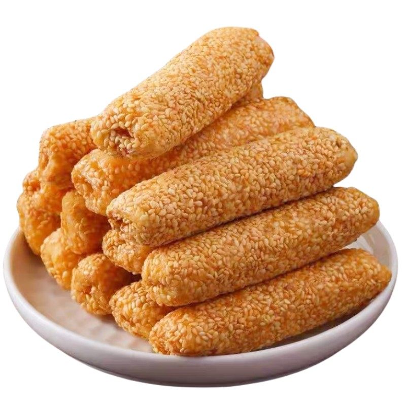 花生酱夹心芝麻棒100根/箱传统老式米果条芝麻杆米果卷酥脆小零食