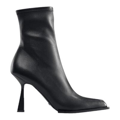 LuciaTacci高跟弹力小羊皮短靴女