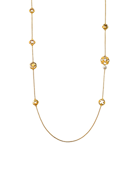 白岚宝相花项链925银毛衣链长项链秋冬精致高级轻奢饰品女XL5986