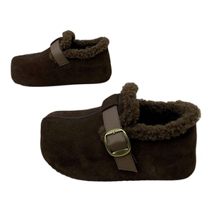 欧洲站女鞋2025冬季新款欧货反绒皮内增高绒里保暖时尚勃肯鞋棉鞋