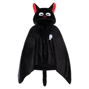moeyu物华弥新狸猫盘印象空调毯可爱连帽夏季午睡披肩毛毯周边
