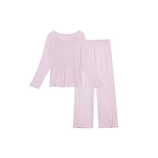 ubras呼呼睡衣女亲肤|莫代尔长袖套装情侣家居服男情侣轻薄