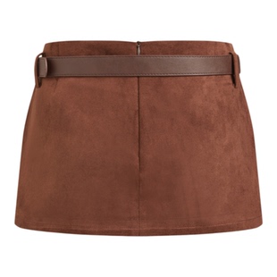 CIDER低腰麂皮迷你半身裙配腰带114943302