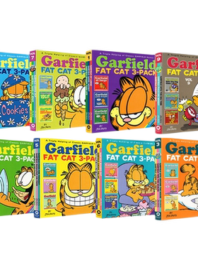 英文原版三合一加菲猫漫画故事书