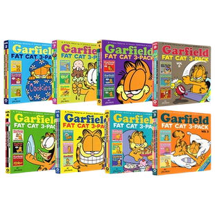 【自营】加菲猫漫画三合一 GARFIELD FAT CAT 3 PACK 25册合订本 故事合辑英文原版经典趣味幽默漫画 Jim Davis
