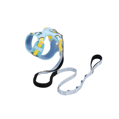 wakytu英国狗狗牵引绳小中型犬溜狗衣服狗绳秋冬透气背心式胸背带