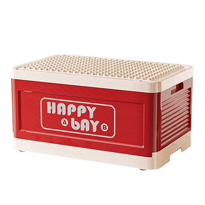 乐高积木收纳盒带轮子可折叠