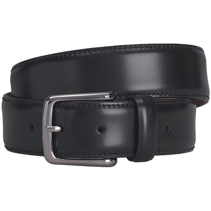 TOD'S官方正品男士皮革金属扣腰带商务皮带配饰3.5CM