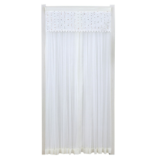 蕾丝防蚊门帘隔断帘高级感免打孔纱帘家用卧室厨房双层高档遮挡帘