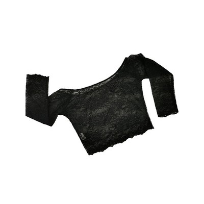 新款蕾丝罩衫七分袖大码舞蹈舞服