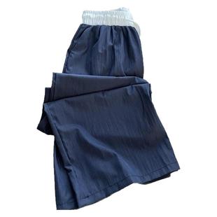 美式速干运动工装裤女款夏季慵懒松弛感裤子小个子拼接宽松休闲裤