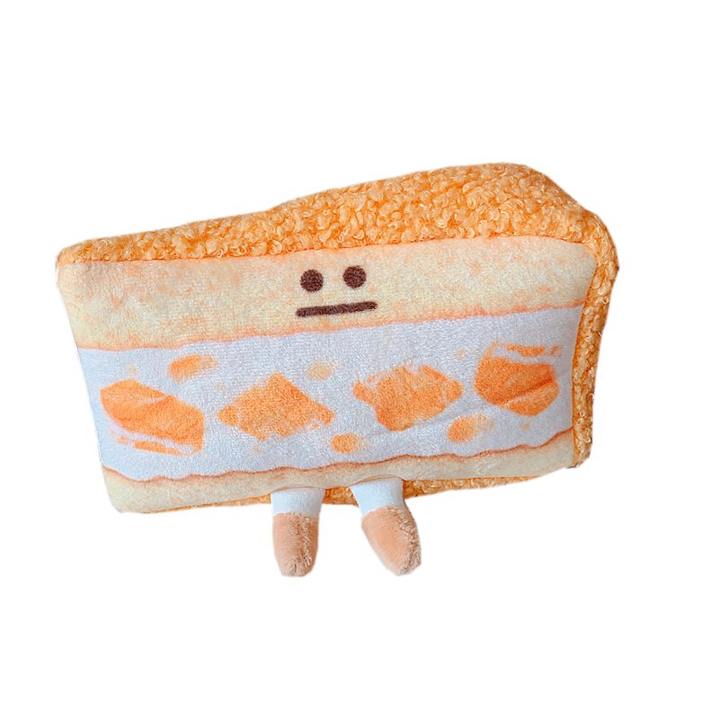 三明治笔袋卡通可爱蛋糕文具盒创意新款毛绒搞怪收纳袋学习用品