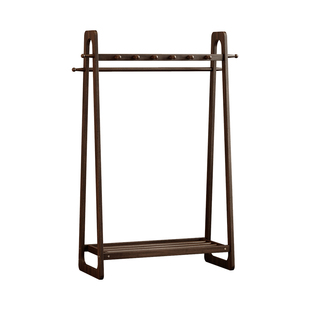 落地挂衣架卧室床尾晚上放衣服神器家用不占空间衣帽架实木置物架