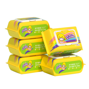 网红米特医生湿厕纸巾家用5包80抽家庭装厕所女士男士婴儿童专用