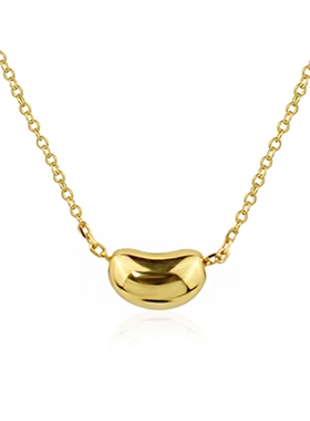 小众设计感小金豆金色项链女