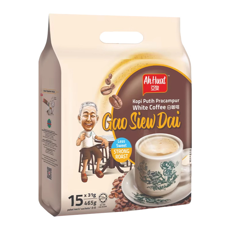 亚发减糖特浓三合一速溶白咖啡