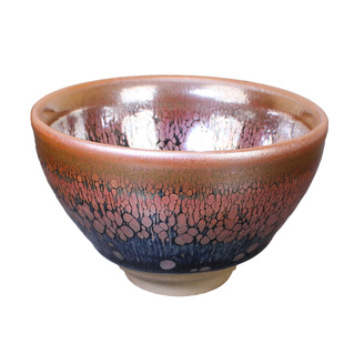 建阳建盏主人杯油滴茶杯原矿原釉铁胎纯手工铁胎禅定杯斗笠杯盏杯