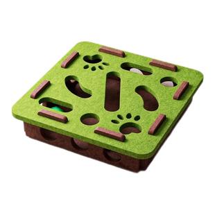 猫玩具自嗨解闷神器小猫宠物猫咪益智迷宫掏洞毛毡盒子逗猫铃铛球