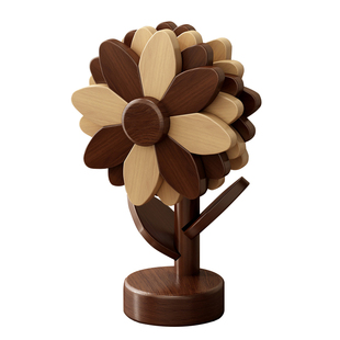 创意向日葵餐垫餐桌摆件实木隔热垫耐高温防烫锅碗垫2025新款杯垫