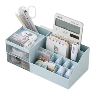 多功能笔筒收纳盒大学生桌面大容量ins简约现代创意高中生文具收纳笔桶化妆办公室亚克力透明笔盒男女孩日系