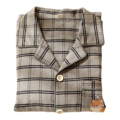 全棉睡衣秋冬新款加厚家居服套装