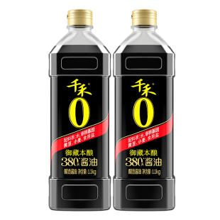 千禾0御藏380天酱油1.17kg酿造特级零添加生抽家用调味官方旗舰