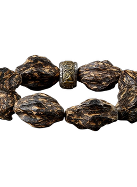 沉香木手串男老料随形文玩佛珠