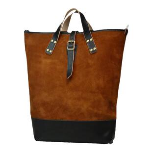 美式复古翻毛牛皮手工托特手提斜挎包电脑商务简约leather tote