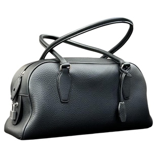 GOYN外贸Astra荔枝纹牛皮保龄球通勤百搭平纹山羊皮手提单肩女包