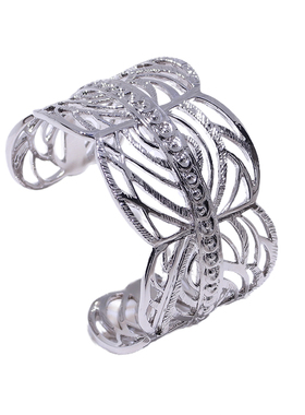 宽手镯纹理雕金简约百搭冷淡