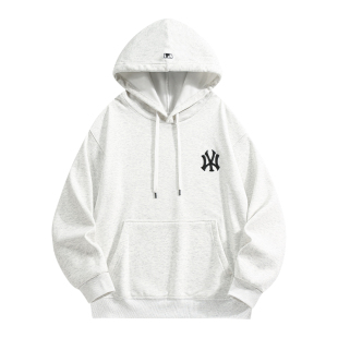 奥莱潮牌卫衣男春季新款连帽加绒加厚打底衫运动刺绣黑色男士外套