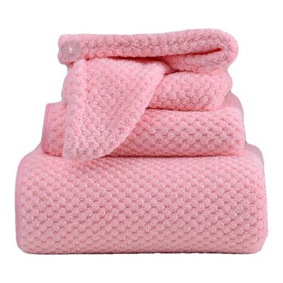 洗澡柔软比纯棉吸水浴巾三件套