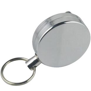 全金属外壳伸缩扣伸缩链真钢丝防盗防丢器钥匙扣胸卡证件挂绳