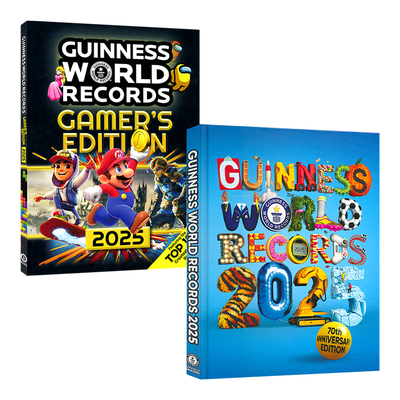 英文原版 Guinness World Records 2025吉尼斯世界纪录大全+游戏版 全彩大开本 儿童科普 探索世界 百科 青少年课外读物