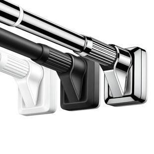 免打孔伸缩晾衣架万能晾衣杆墙上固定式阳台家用顶装一根挂晒衣杆