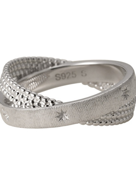 素图女925极简气质百搭指环戒指