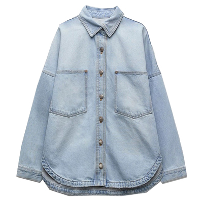 ZARLuvip查罗加大码牛仔衬衫外套