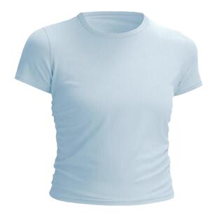 lulu同款瑜伽服女士短袖透气紧身罗纹弹力运动T恤all it takes