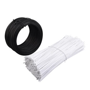 电镀锌铁扎丝园艺扎条绑藤枝架塑料扎线包塑细铁丝光缆通信绑扎带