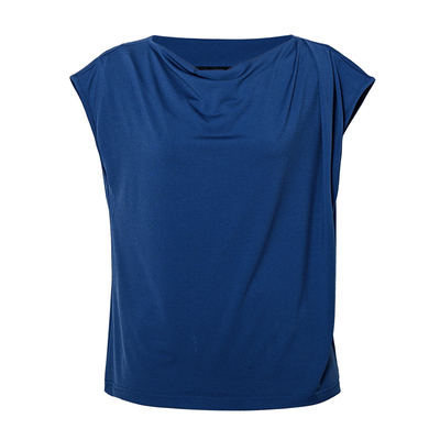 罗衣时尚通勤纯色短袖上衣